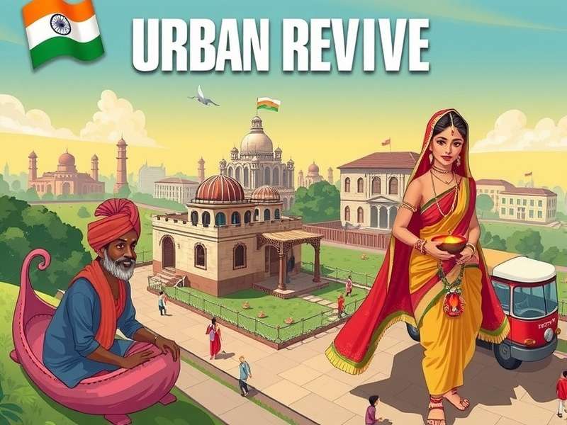 Urban Revive city decorated for Diwali with diyas and lights